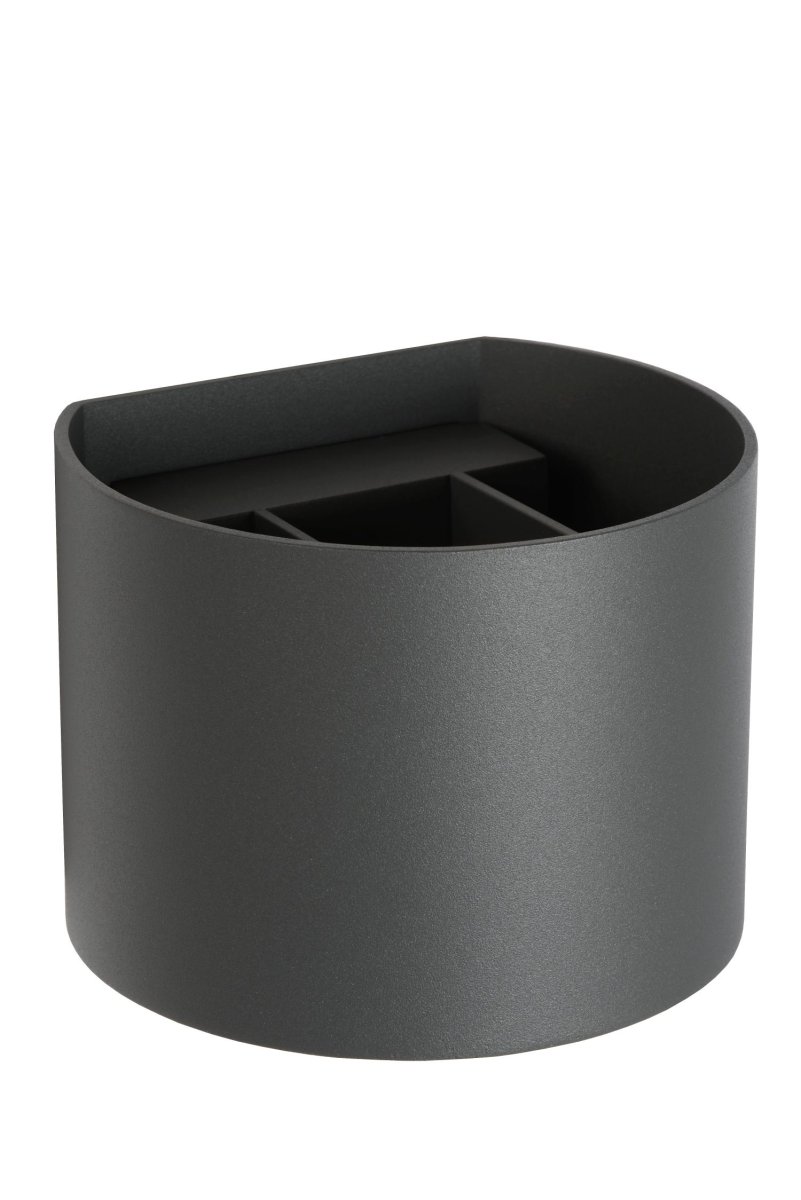 Xio 13cm Grå vegglampe Fra Lucide - En stilig boks full av lys til veggen din.