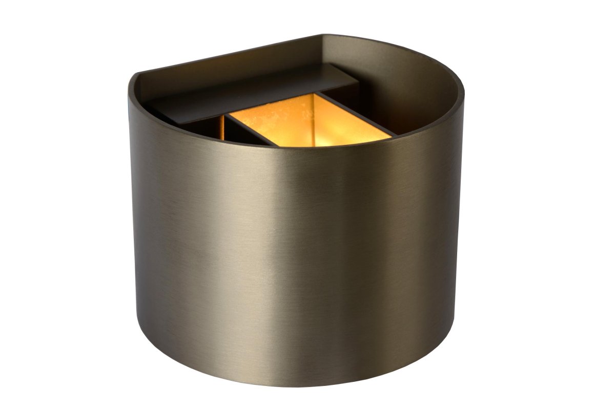 Xio 13cm Brun vegglampe Fra Lucide - En stilig boks full av lys til veggen din.