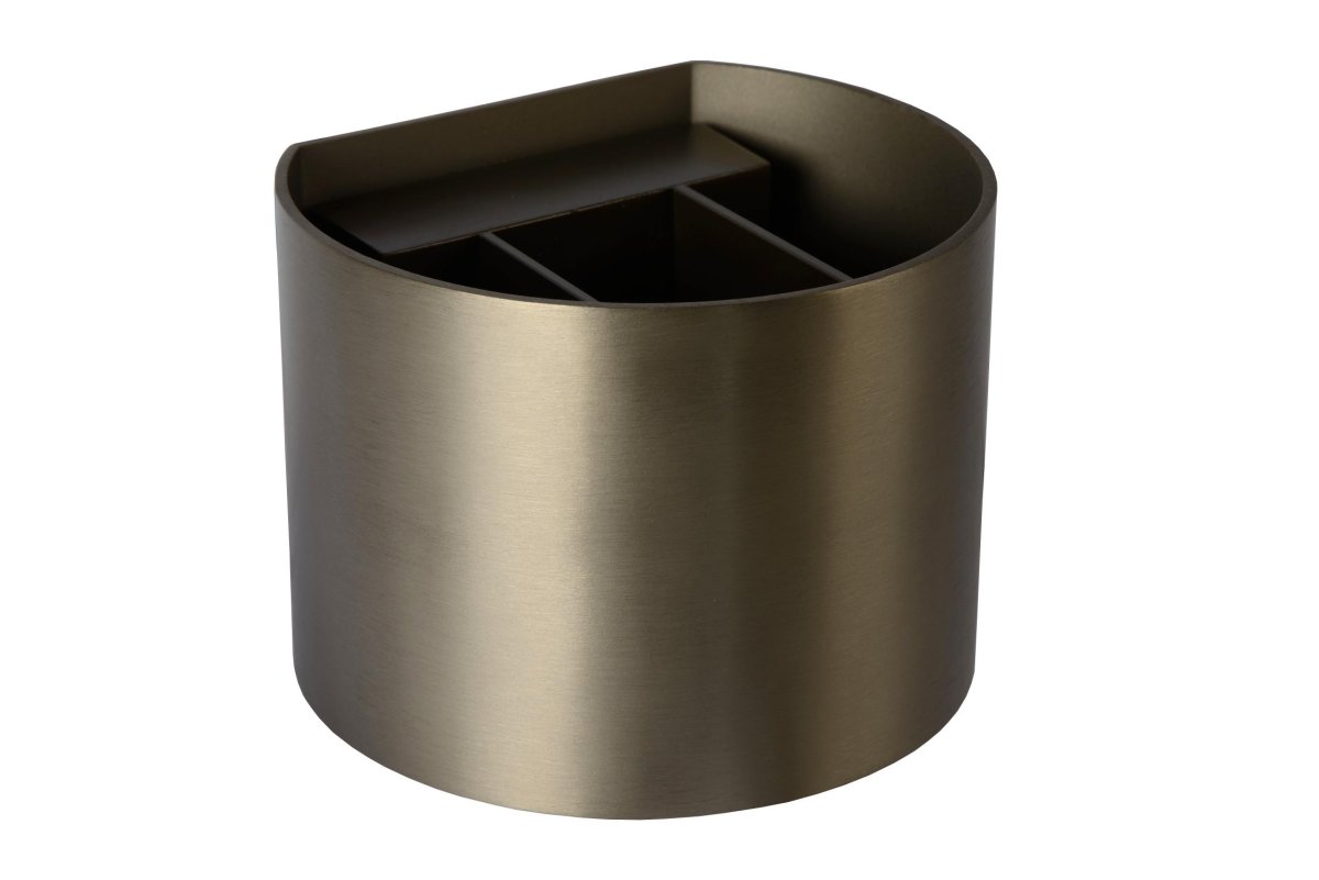 Xio 13cm Brun vegglampe Fra Lucide - En stilig boks full av lys til veggen din.