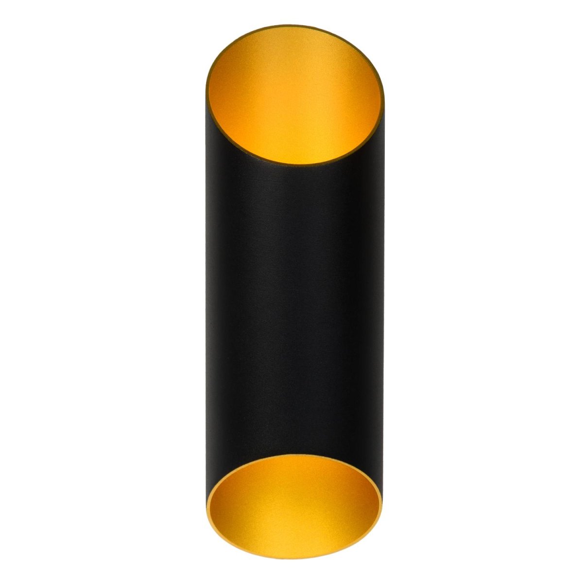 Quirijn 30cm Svart vegglampe Fra Lucide - Denne enkle, men elegante vegglampen fordyper ethvert rom i en varm glød takket være dens sylindriske form som er skråstilt i bunnen.
