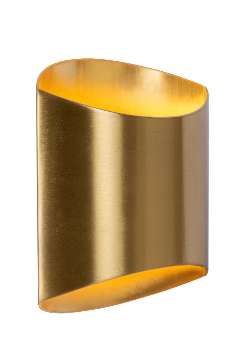 Diletta 18cm Matt gull/messing vegglampe Fra Lucide - Med kompakte m&aring;l p&aring; 16 x 8 x 18 centimeter og en ultralett design, bidrar den til en tidl&oslash;s karakter i ethvert rom.