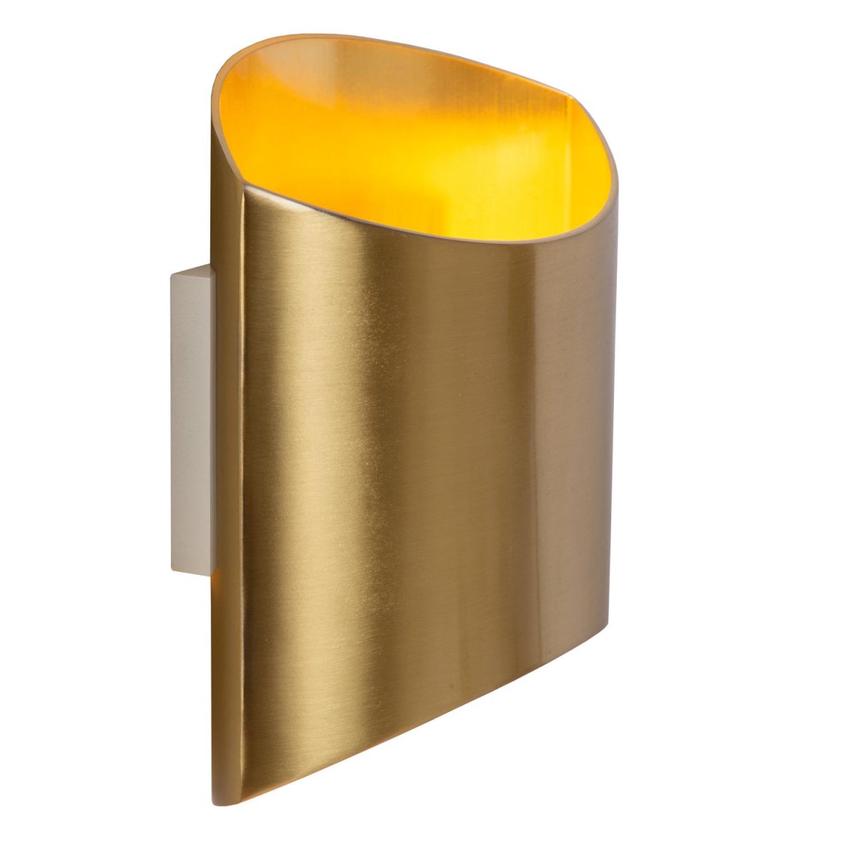 Diletta 18cm Matt gull/messing vegglampe Fra Lucide - Med kompakte m&aring;l p&aring; 16 x 8 x 18 centimeter og en ultralett design, bidrar den til en tidl&oslash;s karakter i ethvert rom.