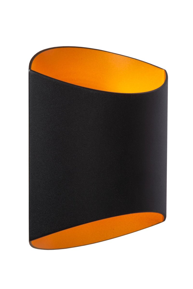 Diletta 18cm Svart vegglampe Fra Lucide - Med kompakte mål på 16 x 8 x 18 centimeter og en ultralett design, bidrar den til en tidløs karakter i ethvert rom.