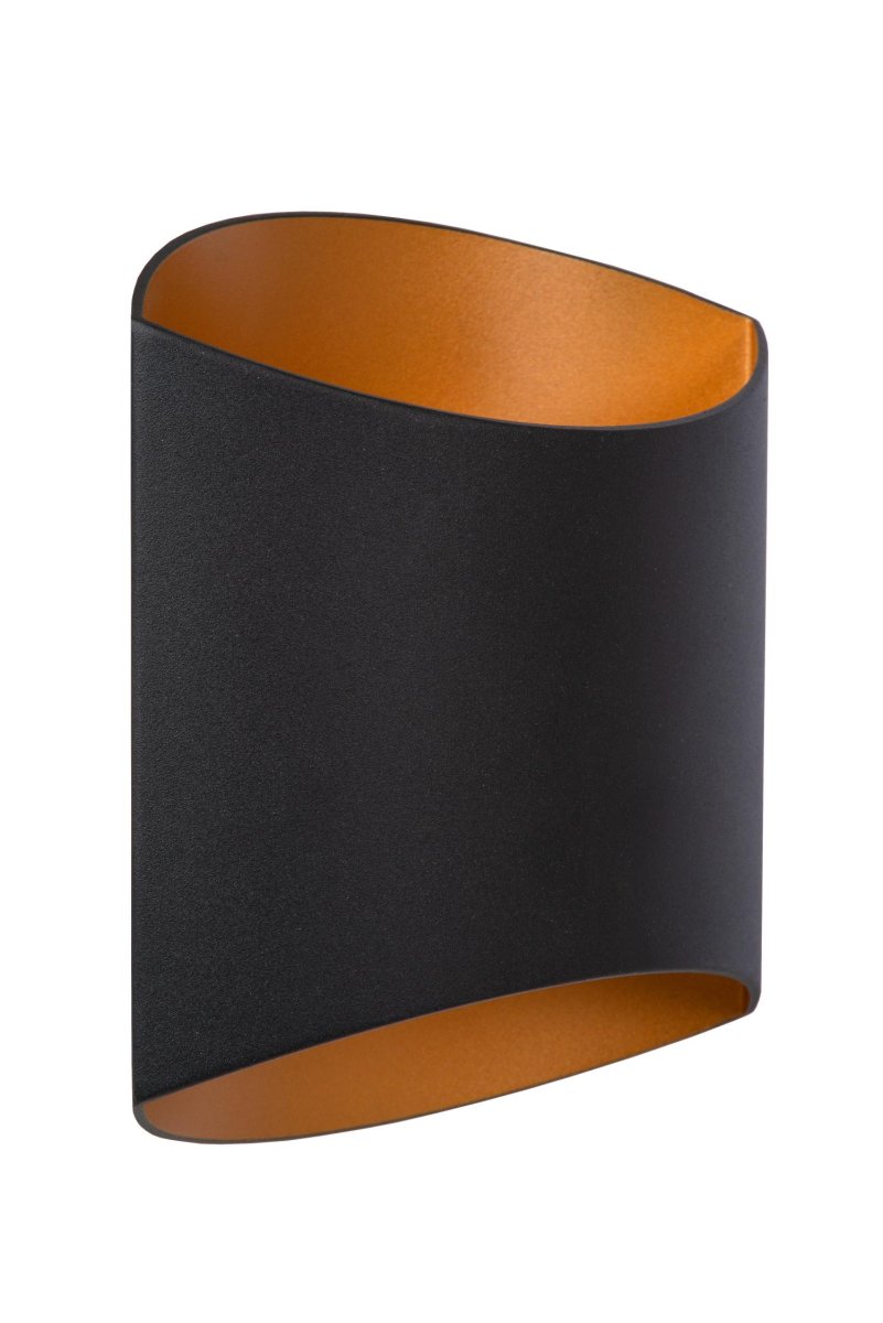 Diletta 18cm Svart vegglampe Fra Lucide - Med kompakte mål på 16 x 8 x 18 centimeter og en ultralett design, bidrar den til en tidløs karakter i ethvert rom.