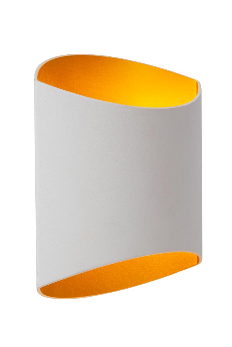 Diletta 18cm Hvit vegglampe Fra Lucide - Med kompakte mål på 16 x 8 x 18 centimeter og en ultralett design, bidrar den til en tidløs karakter i ethvert rom.