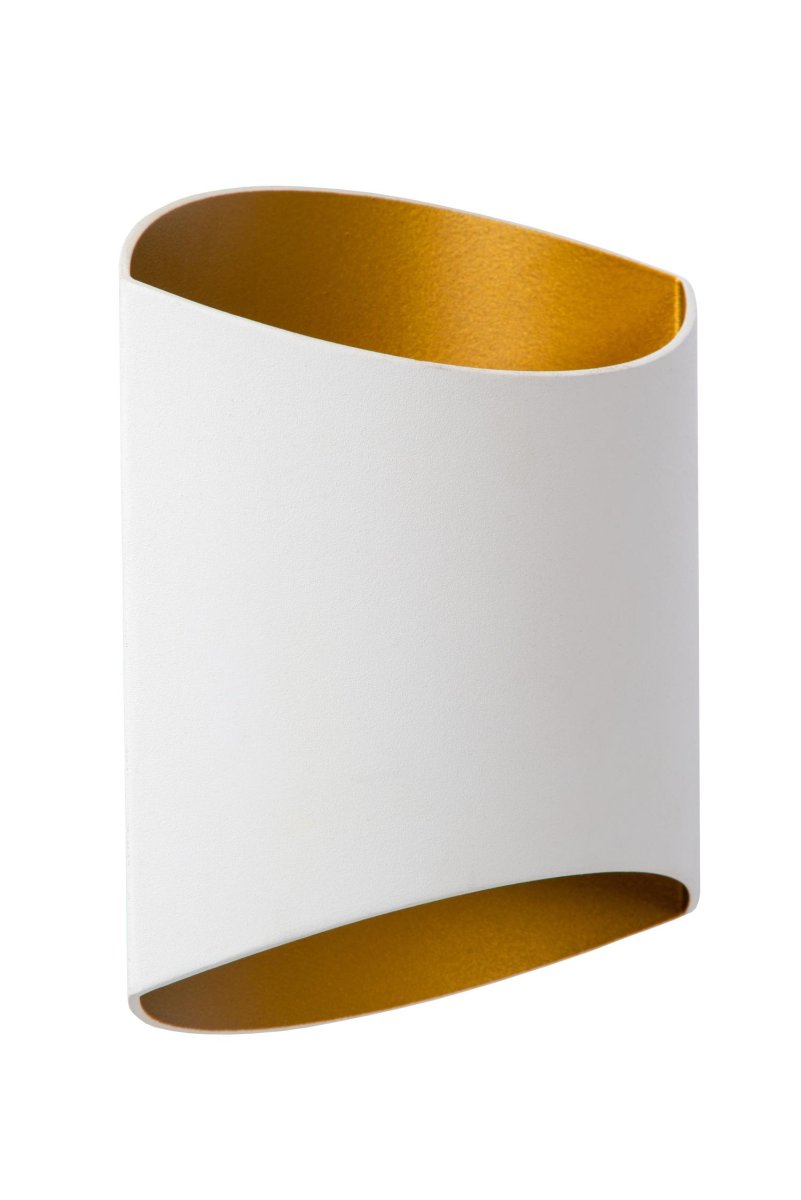 Diletta 18cm Hvit vegglampe Fra Lucide - Med kompakte mål på 16 x 8 x 18 centimeter og en ultralett design, bidrar den til en tidløs karakter i ethvert rom.