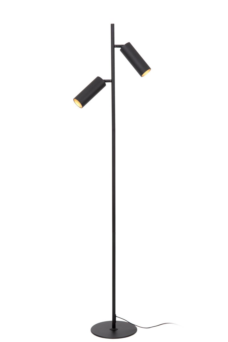 Clubs Svart gulvlampe Fra Lucide - Unike produktegenskaper:Passer for bruk med LED-lyskilderLampen er dreibar og vippbarMed av/p&aring;-knapp p&aring; kabelen av h&oslash;y kvalitetMade er ikke av h&oslash;y kvalitet.