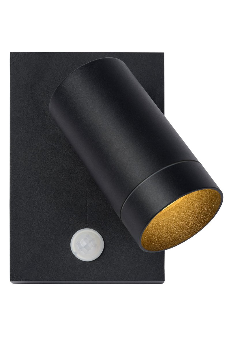 Taylor Svart utendørslampe Fra Lucide - Unike produktegenskaper:Passer for bruk med LED-lyskildeDenne lampen er roterbar og vippbarMed bevegelsessensor og dag/nattsensorAluminum er ikke laget av høy kvalitet.