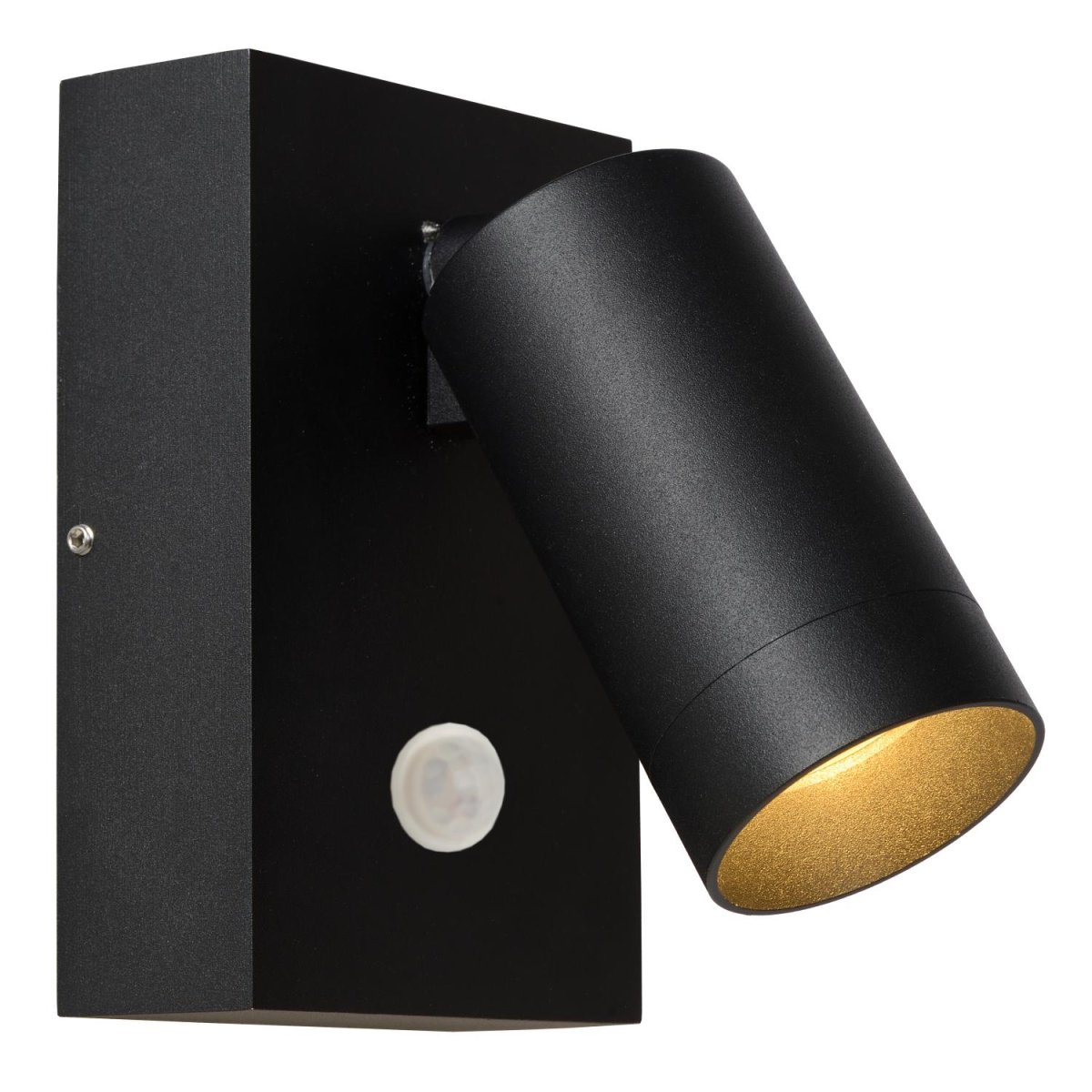 Taylor Svart utendørslampe Fra Lucide - Unike produktegenskaper:Passer for bruk med LED-lyskildeDenne lampen er roterbar og vippbarMed bevegelsessensor og dag/nattsensorAluminum er ikke laget av høy kvalitet.