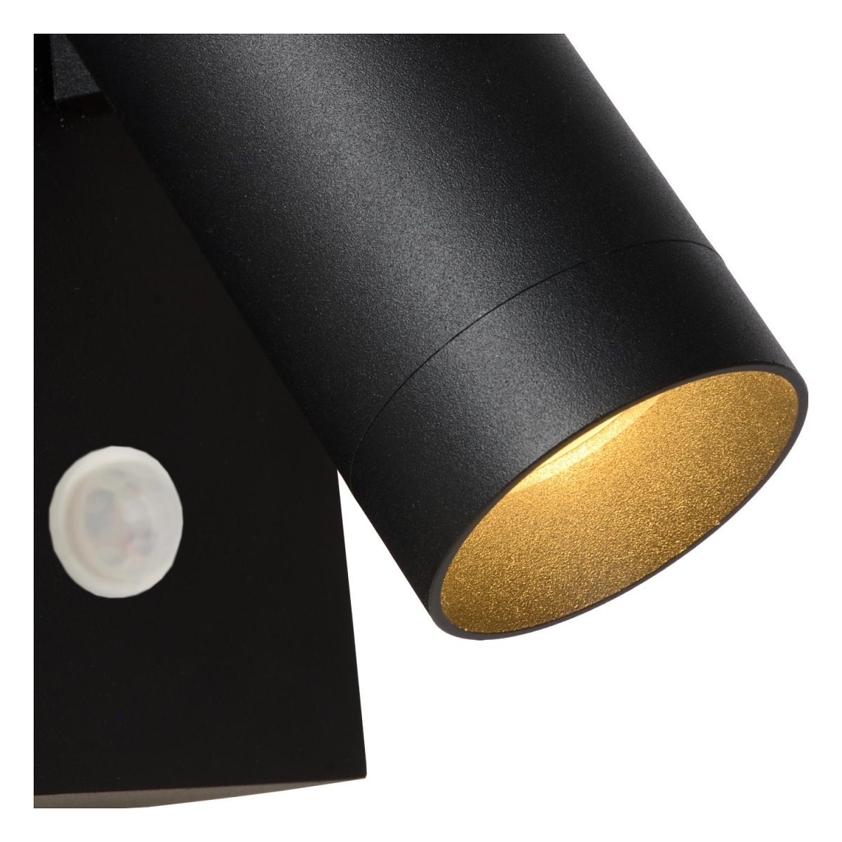 Taylor Svart utendørslampe Fra Lucide - Unike produktegenskaper:Passer for bruk med LED-lyskildeDenne lampen er roterbar og vippbarMed bevegelsessensor og dag/nattsensorAluminum er ikke laget av høy kvalitet.