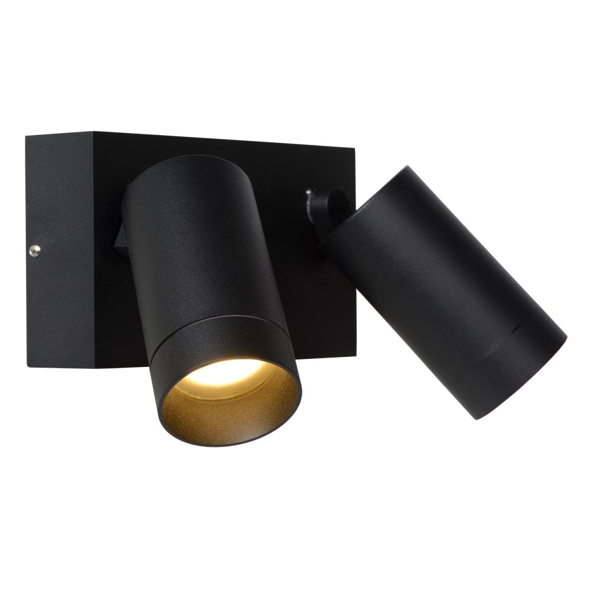 Taylor Svart utendørslampe Fra Lucide - Unike produktegenskaper:Passer for bruk med LED-lyskildeDenne lampen er roterbar og vippbarMed bevegelsessensor og dag/nattsensorAluminum er ikke laget av høy kvalitet.