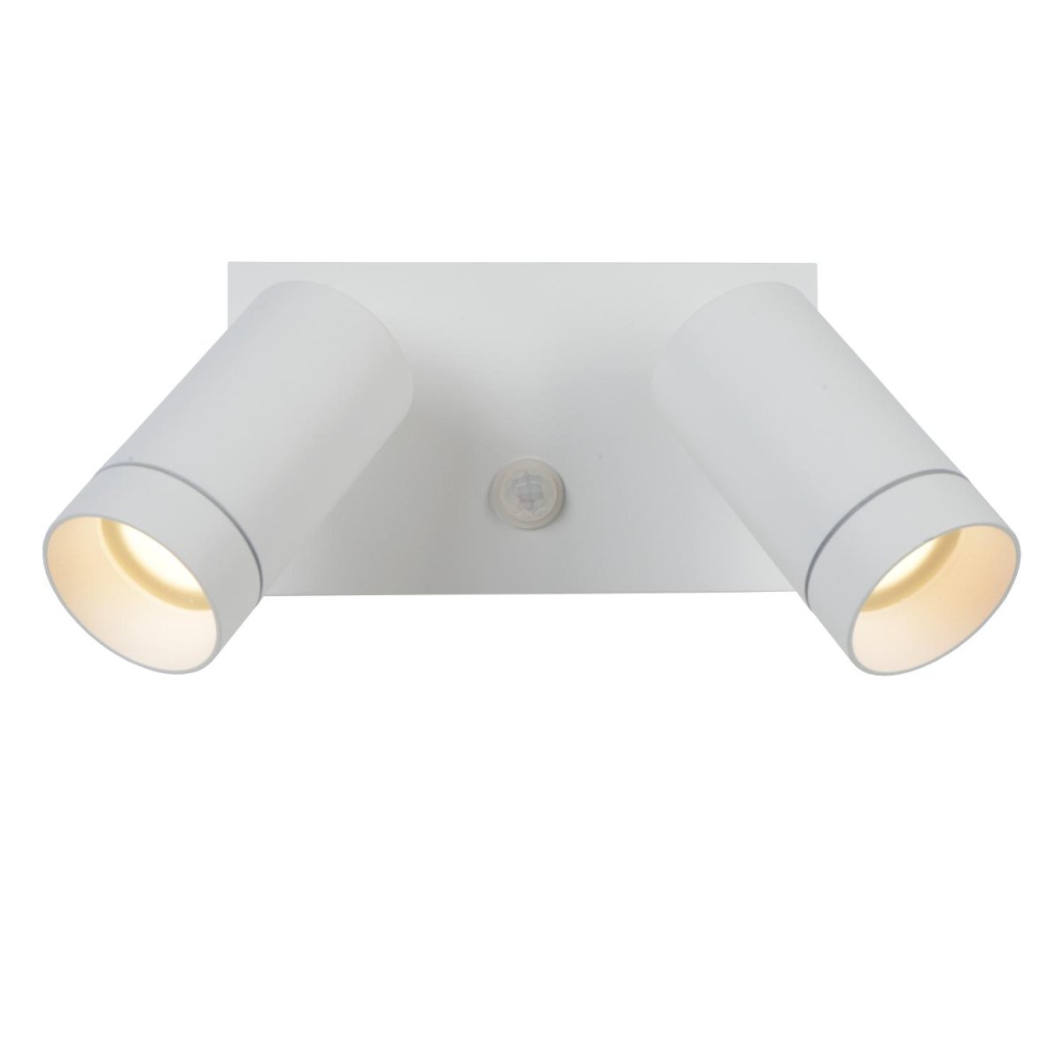 Taylor Hvit utendørslampe Fra Lucide - Unike produktegenskaper:Passer for bruk med LED-lyskildeDenne lampen er roterbar og vippbarMed bevegelsessensor og dag/nattsensorAluminum er ikke laget av høy kvalitet.