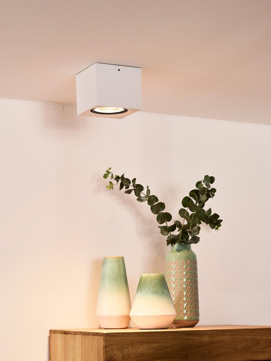 Fedler Hvit spotlight Fra Lucide - Takspotten er enkel &aring; installere og kan kobles til en dimmer (ikke inkludert) om &oslash;nskelig.