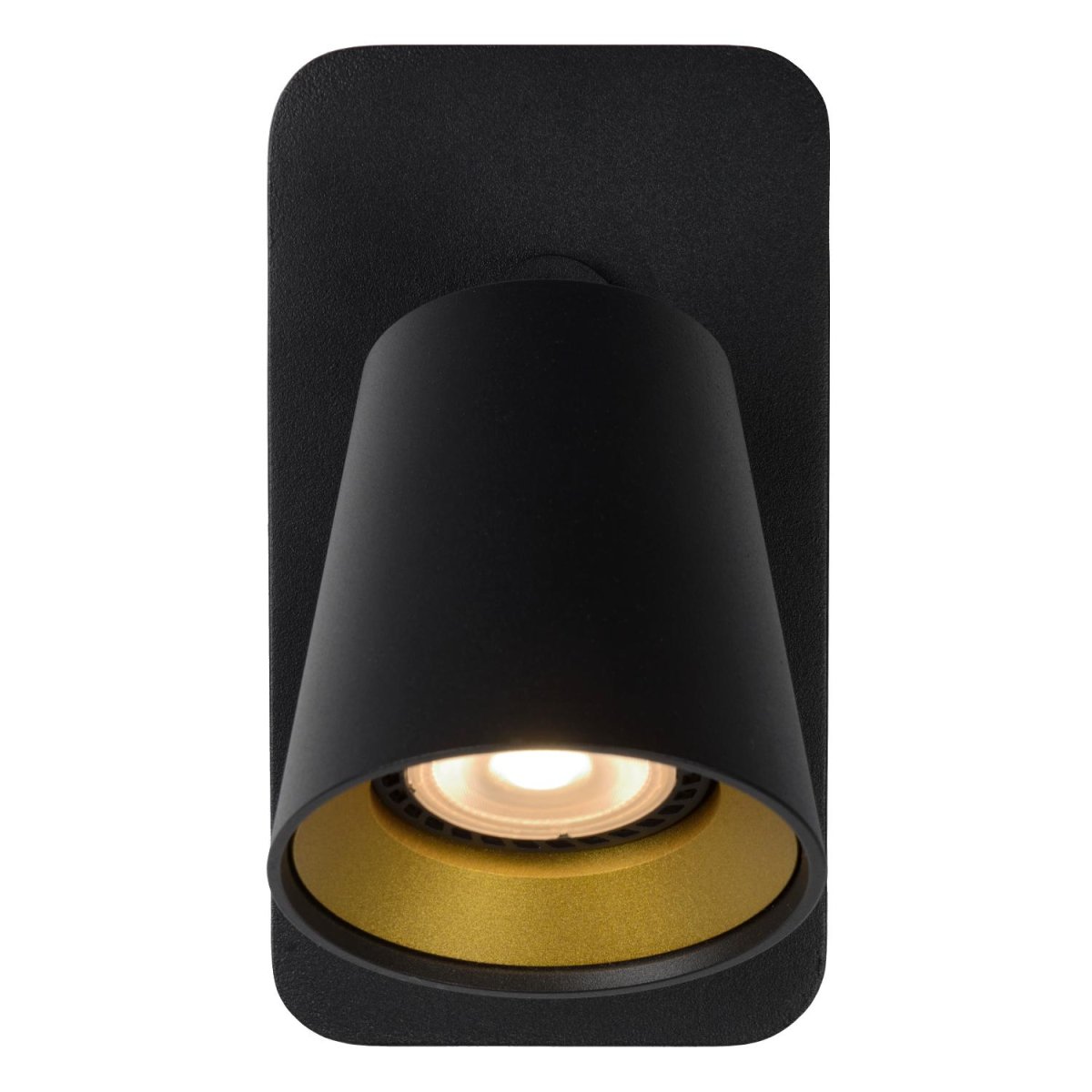 Turnon Svart leselampe Fra Lucide - Du kan enkelt dreie og vippe denne lampen til riktig posisjon, og ogs&aring; koble Turnon til en dimmer.