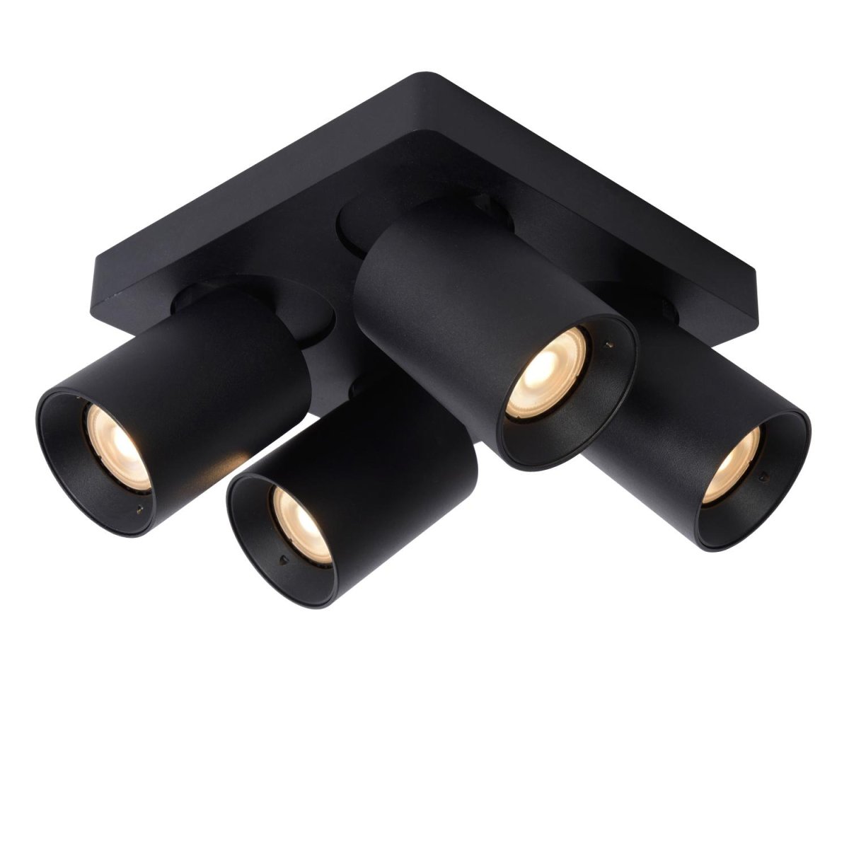 Nigel 4 Svart spotlight Fra Lucide - Monter Nigel i taket ditt, koble til en kompatibel dimmer for justering av fargetemperatur og rett lyset akkurat slik du &oslash;nsker for &aring; skape den perfekte atmosf&aelig;ren.