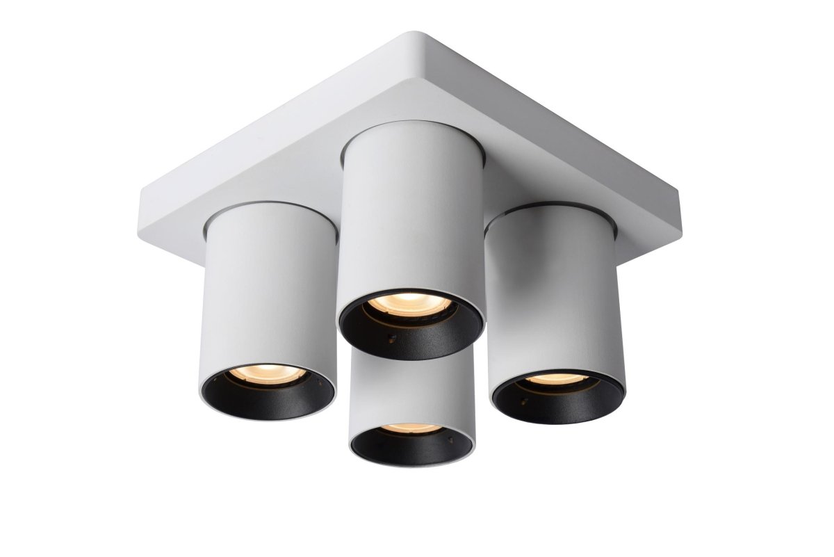 Nigel 4 Hvit spotlight Fra Lucide - Monter Nigel i taket ditt, koble til en kompatibel dimmer for justering av fargetemperatur og rett lyset akkurat slik du &oslash;nsker for &aring; skape den perfekte atmosf&aelig;ren.