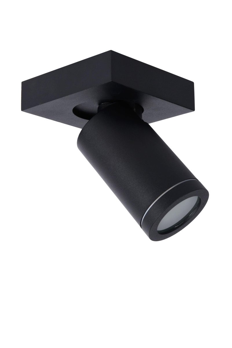 Yes 12cm Svart baderomslampe Fra Lucide - Denne taklampen er laget av høykvalitets aluminium og er spesielt utviklet for sikker bruk på baderom.