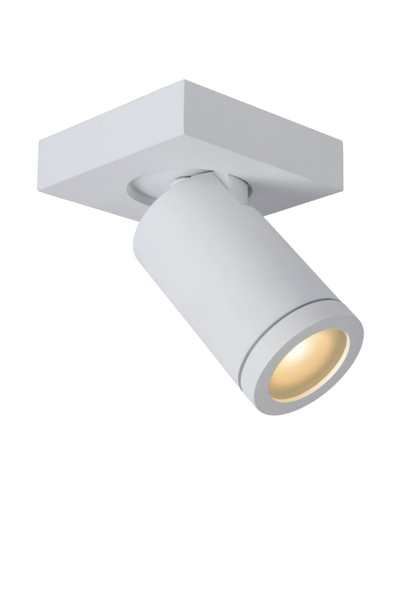 Yes 12cm Hvit baderomslampe Fra Lucide - Denne taklampen er laget av høykvalitets aluminium og er spesielt utviklet for sikker bruk på baderom.