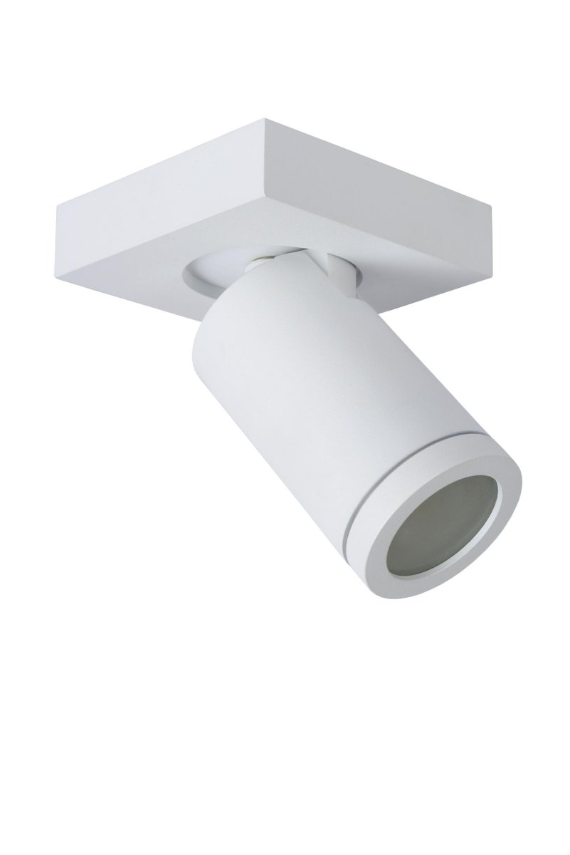 Yes 12cm Hvit baderomslampe Fra Lucide - Denne taklampen er laget av høykvalitets aluminium og er spesielt utviklet for sikker bruk på baderom.