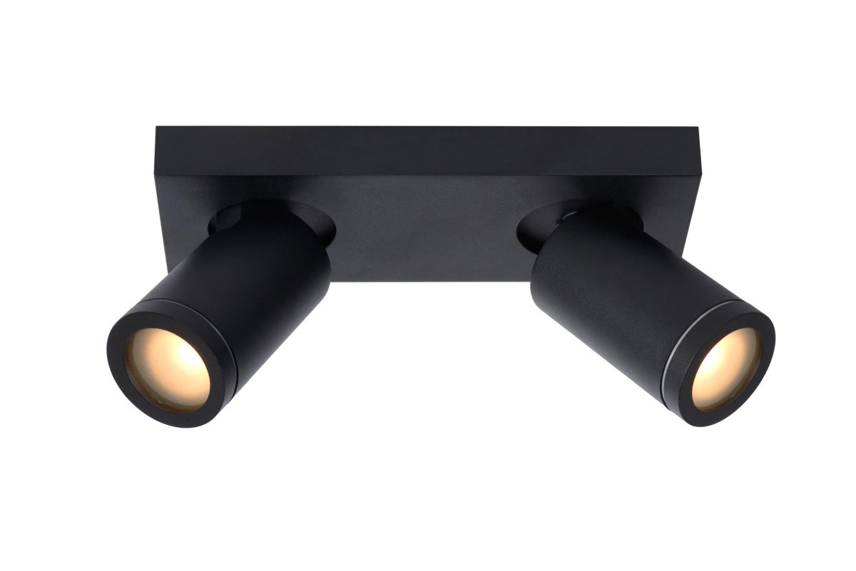 Yes 24cm Svart baderomslampe Fra Lucide - Lampen har dim-til-varm-teknologi slik at du kan dimme Ja til en varmere fargetemperatur n&aring;r den er koblet til en ekstern dimmer.