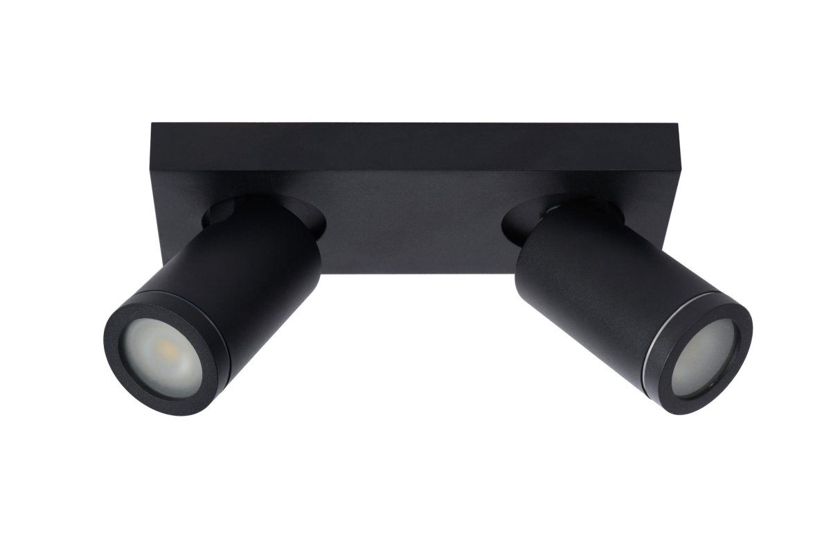 Yes 24cm Svart baderomslampe Fra Lucide - Lampen har dim-til-varm-teknologi slik at du kan dimme Ja til en varmere fargetemperatur n&aring;r den er koblet til en ekstern dimmer.