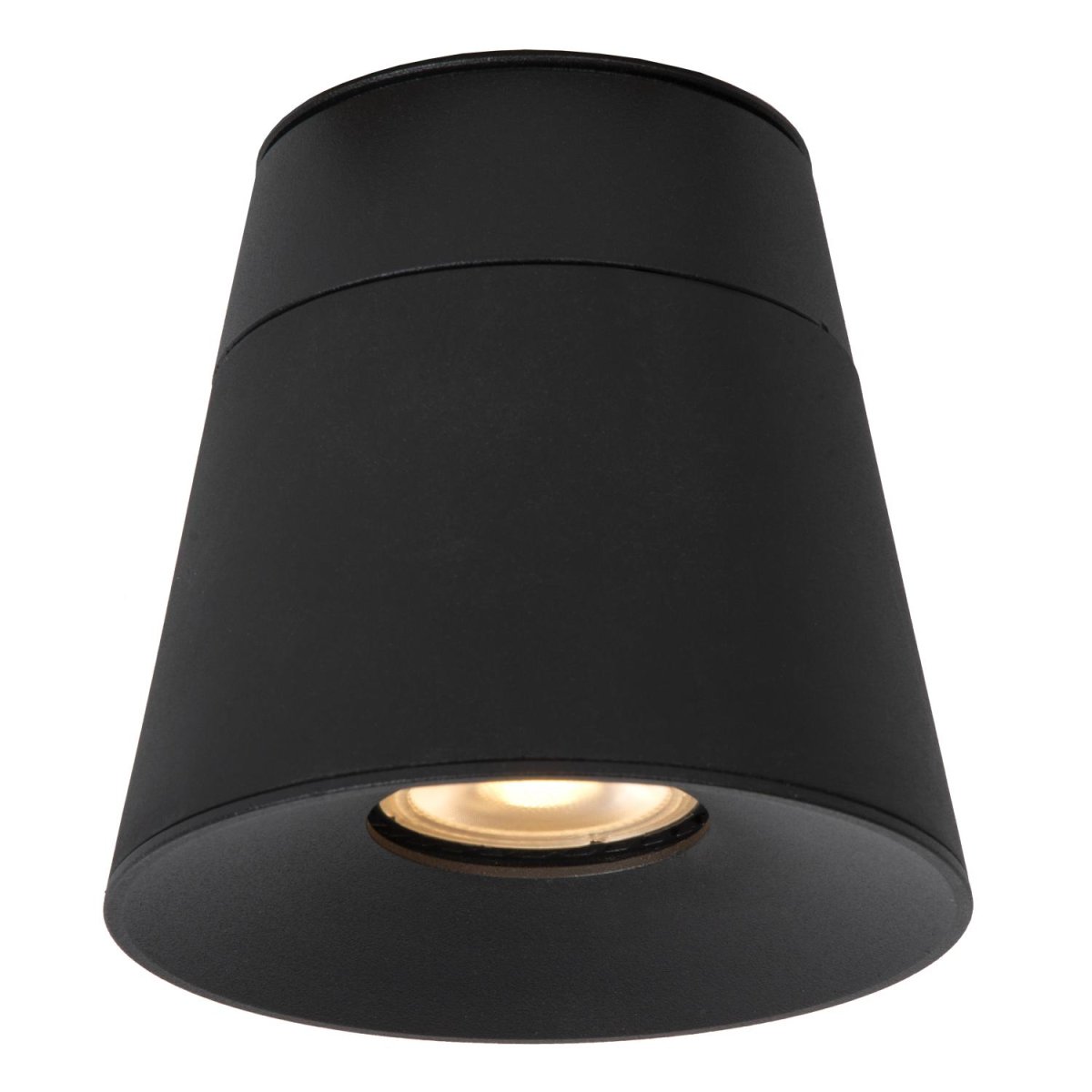Trigono Svart spotlight Fra Lucide - Unike produktegenskaper:Egnet for bruk med LED-lyskildeDenne lampen kan roteres og vippesLett &aring; koble til en dimmer (ekskl.