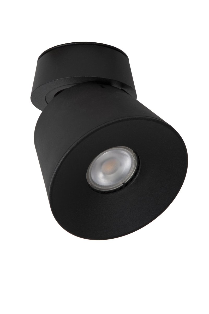 Trigono Svart spotlight Fra Lucide - Unike produktegenskaper:Egnet for bruk med LED-lyskildeDenne lampen kan roteres og vippesLett &aring; koble til en dimmer (ekskl.