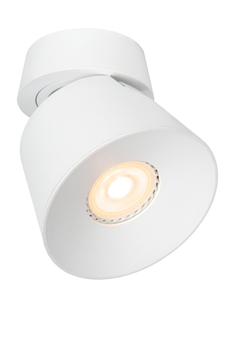 Trigono Hvit spotlight Fra Lucide - Unike produktegenskaper:Egnet for bruk med LED-lyskildeDenne lampen kan roteres og vippesLett å koble til en dimmer (ekskl.