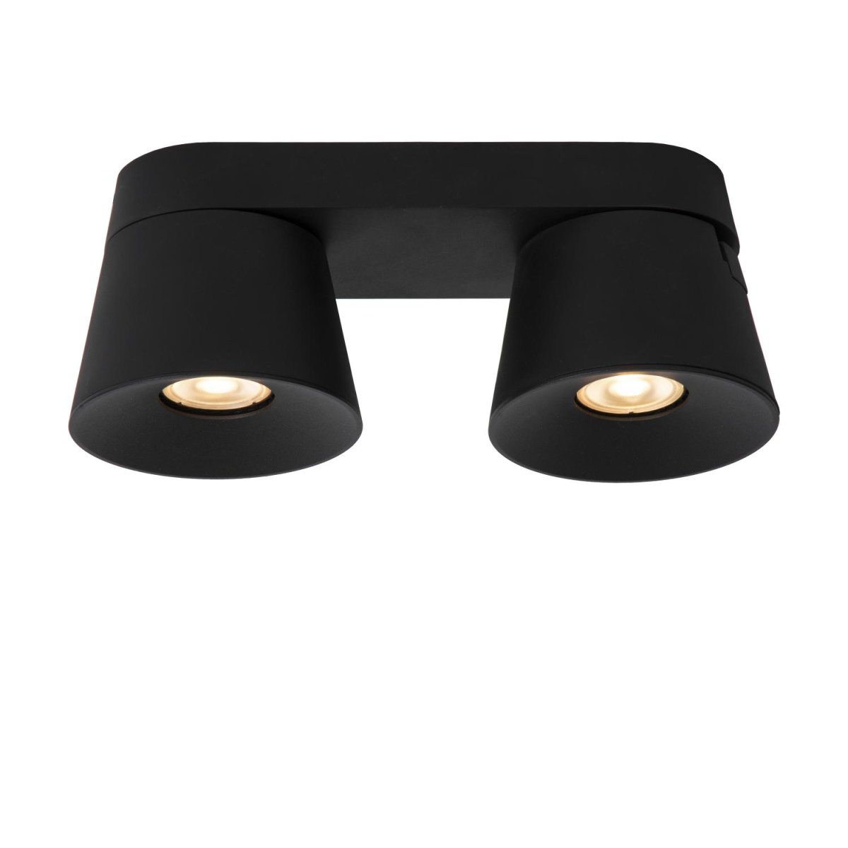 Trigono 2 Svart spotlight Fra Lucide - Unike produktegenskaper:Passer for bruk med LED-lyskilderDenne lampen kan roteres og vippesLett &aring; koble til en dimmer (ekskl.