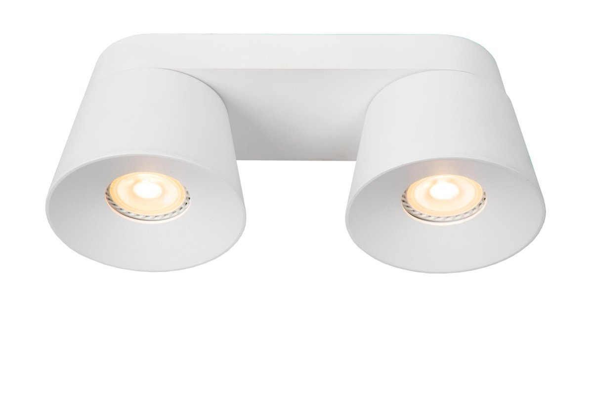 Trigono 2 Hvit spotlight Fra Lucide - Unike produktegenskaper:Passer for bruk med LED-lyskilderDenne lampen kan roteres og vippesLett &aring; koble til en dimmer (ekskl.