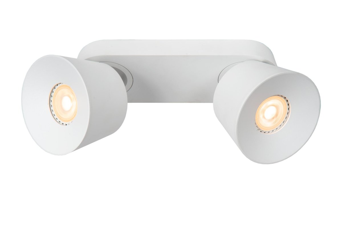 Trigono 2 Hvit spotlight Fra Lucide - Unike produktegenskaper:Passer for bruk med LED-lyskilderDenne lampen kan roteres og vippesLett &aring; koble til en dimmer (ekskl.