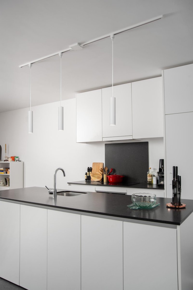 Pendellampe Floris GU10 Hvit Fra Lucide - Kombinasjonen av h&oslash;ykvalitetsaluminium og en elegant sylindrisk design gj&oslash;r denne pendelen til et sofistikert element i enhver innredning.