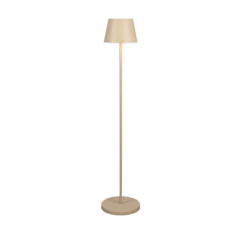 Pomezia 124cm Sand bærbar Fra Konstsmide - Høyden er justerbar mellom 53 og 124 cm, så du kan også bruke den som en høy bordlampe.