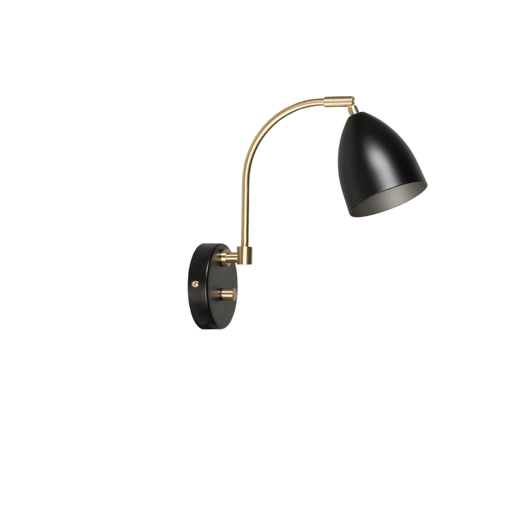 Deluxe Svart leselampe Fra Belid - Deluxe vegglampe har et enkelt og smakfullt design i metall og er en del av en lampefamilie som inkluderer gulv- og bordlamper med samme stilige utseende.