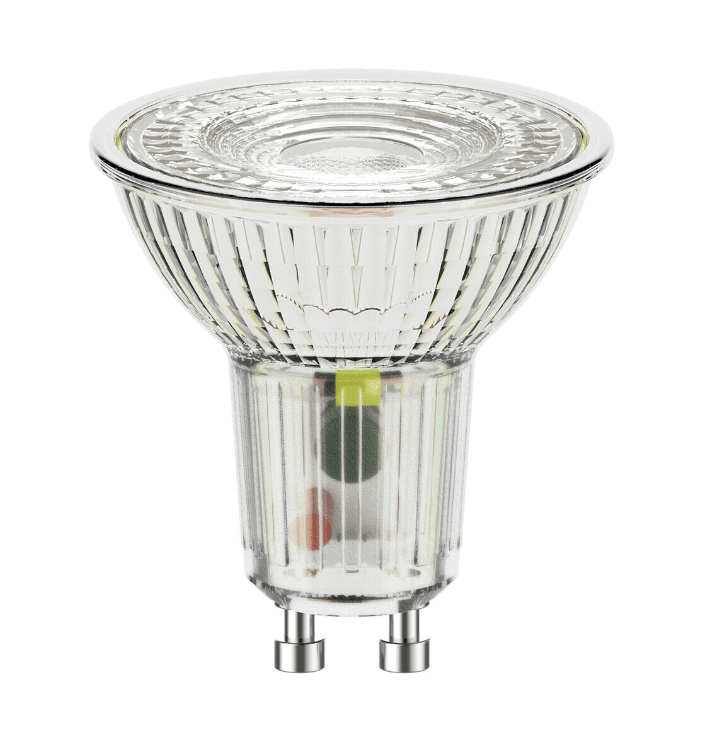 GU10 LED 4W 3000K Fra Airam - Gir en rettet lysutgang på 345 lumen med en strålevinkel på 36°.