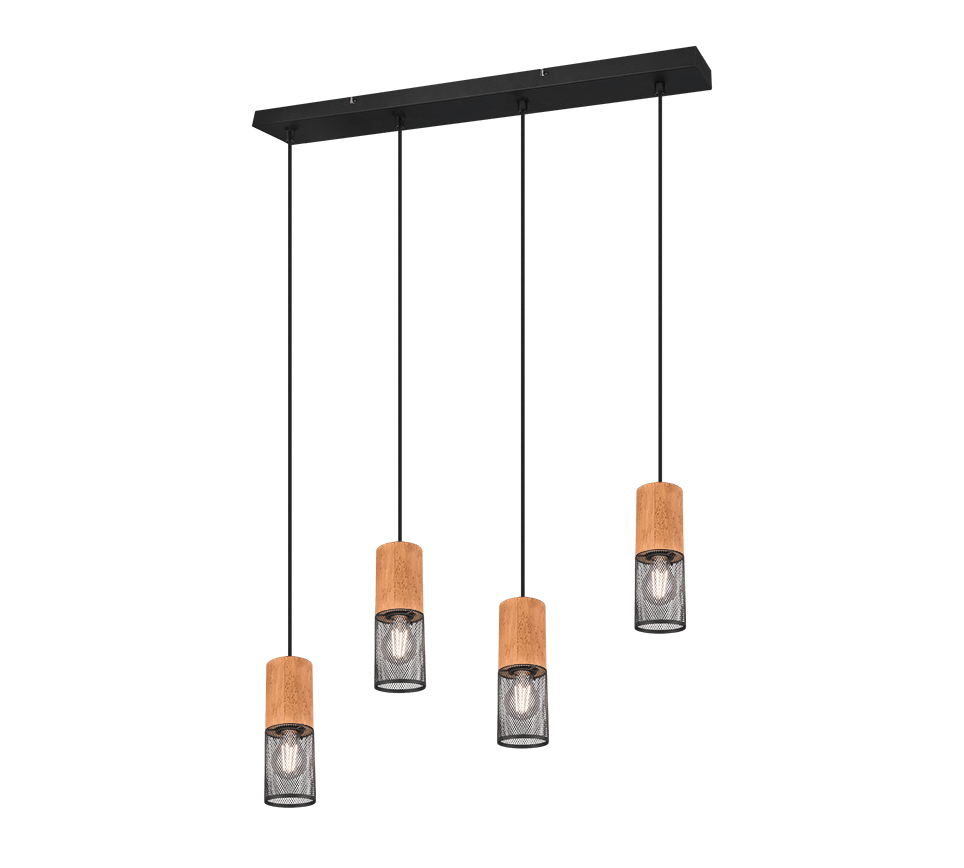 Tosh 65cm Svart Taklampe Fra Trio Lighting - 