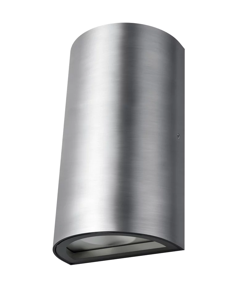 UpDown Aluminium utendørslampe Fra Ledvance - UpDown &auml;r en stilren och modern v&auml;gglampa som skapar en effektfull ljusspridning b&aring;de upp&aring;t och ned&aring;t.
