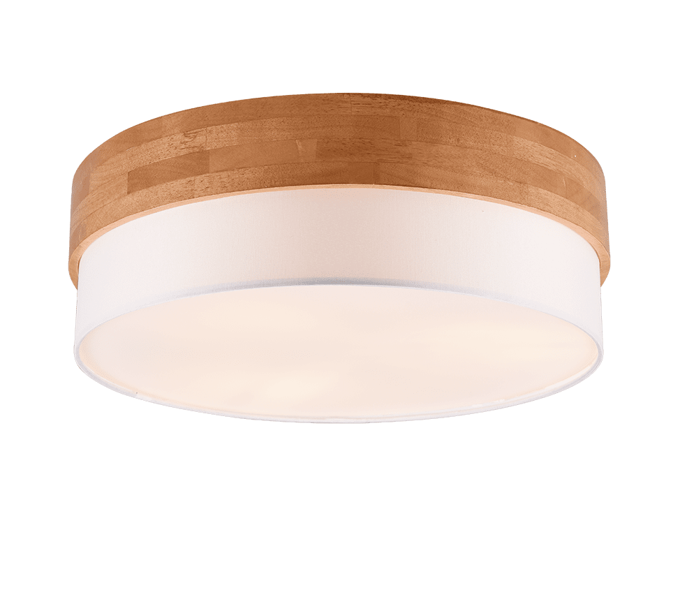 Seasons Ø50 Hvit plafond Fra Trio Lighting - Seasons taklampe kombinerer enkle former med naturlige materialer og skaper en harmonisk og innbydende atmosf&aelig;re.