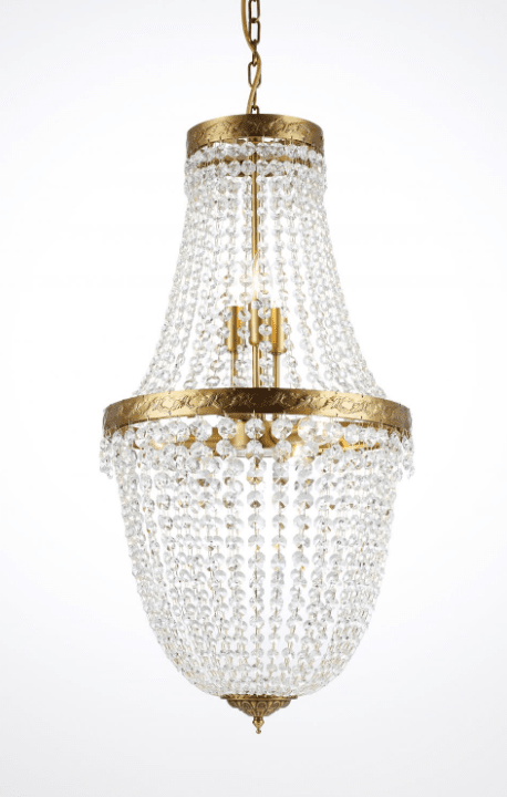 Morsamt Ø40 Børstet messing krystall Fra Norrsken Design - Den elegante Morsamt taklysekronen i ekstern messing&nbsp;gir en tidløs følelse av luksus med sin glitrende håndkuttede klasse 1 K9-krystall.