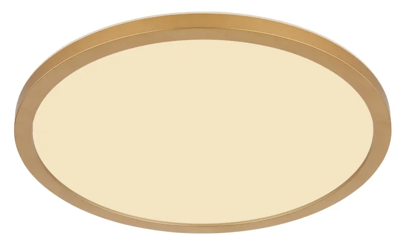 Sapana Ø42 Messing baderomslampe Fra Globo Lighting - Lampan &auml;r tillverkad av matt m&auml;ssingsf&auml;rgad och vit plast, vilket ger ett mjukt och bl&auml;ndfritt ljus.