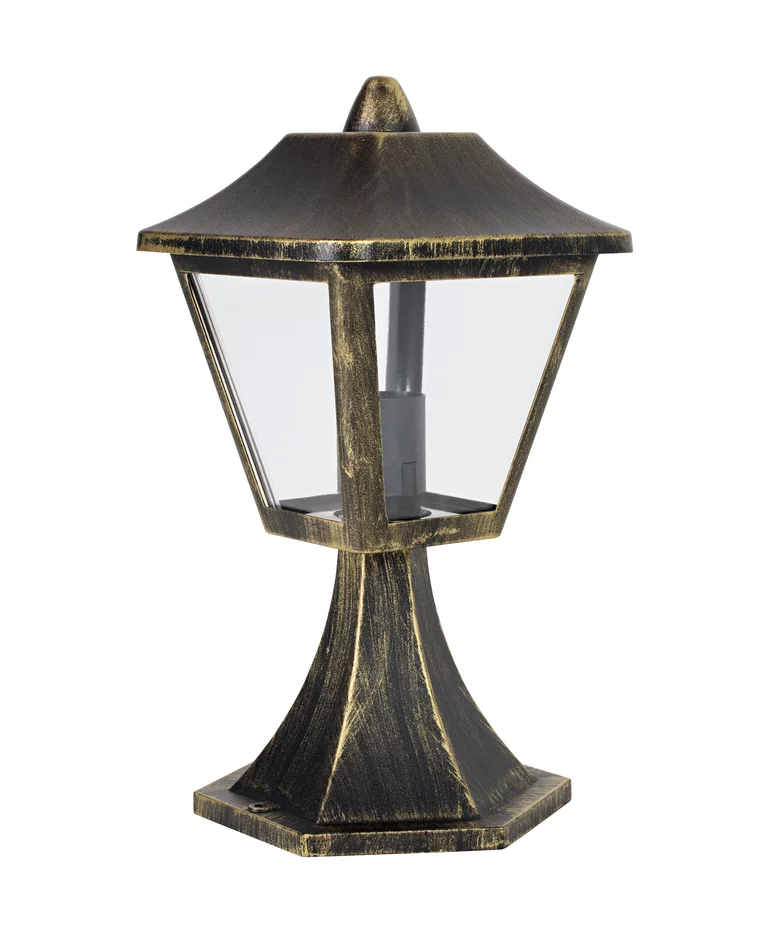 Tradition 32cm Svart/gull Fra Ledvance - Laget av robust, presst&oslash;pt aluminium og med en klar polykarbonat diffusor gir den et behagelig og klart lys.