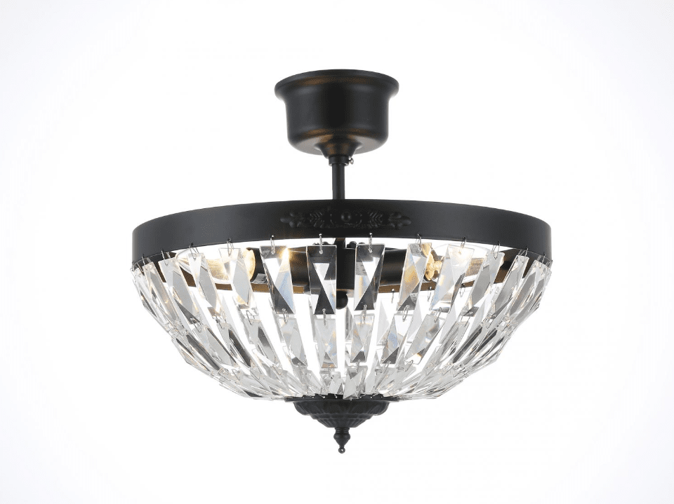 Bow Ø35 Svart krystall Fra Norrsken Design - Med sine glitrende prismer i håndkuttet klasse 1 K9-krystall sprer den et luksuriøst og reflekterende lys som forvandler rommet til et glamorøst miljø.