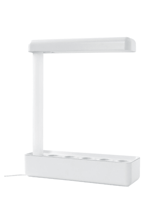 Vekstlampe Herby Hvit Fra Airam - Det er ikke ment &aring; legge jord og vann i Herbys t&oslash;nne, men hvis vanningsvann drypper ned i beholderen fra pottene, kan overfl&oslash;dig vann lett t&oslash;mmes fra bunnen og beholderen kan vaskes.