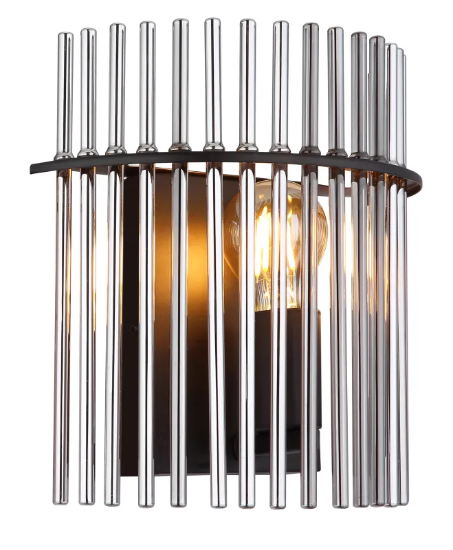 Gorley 26cm Røykfarget vegglampe Fra Globo Lighting - Gorley &auml;r en elegant och sofistikerad v&auml;gglampa med en imponerande arkitektonisk design.