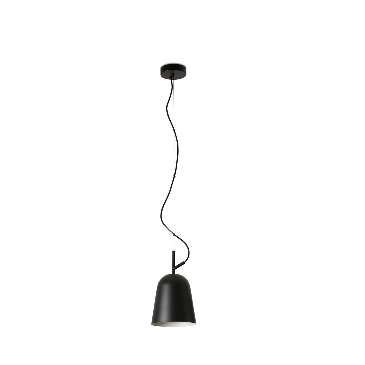 Zoom bilde av Studio Ø16 Svart Taklampe Fra Faro Barcelona - Studio er en stilig pendellampe designet av Nahtrang, inspirert av det tidl&oslash;se designspr&aring;ket fra 1950-tallet i en moderne tolkning.