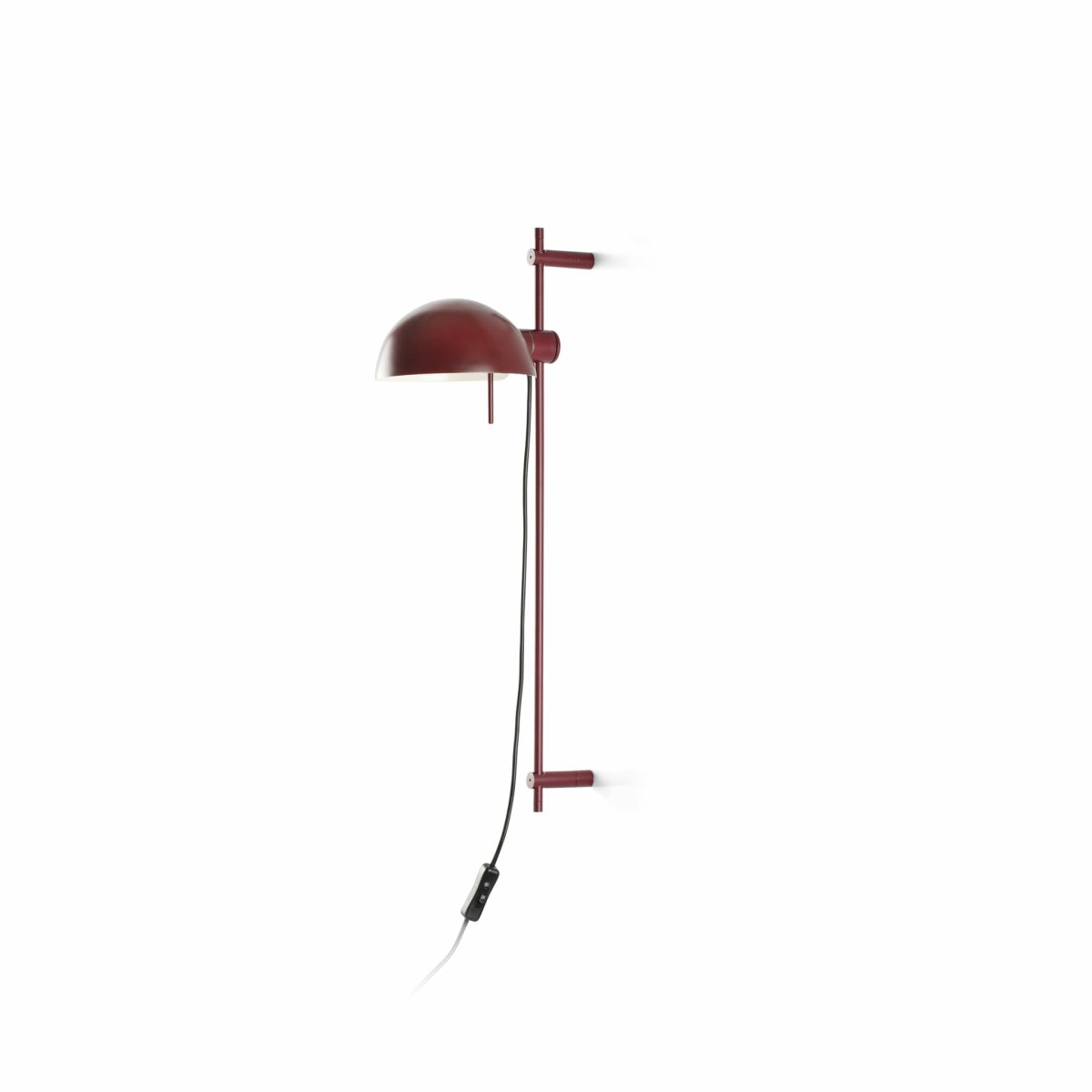 Matilda 60cm Burgunder vegglampe Fra Faro Barcelona - Den roterbare skjermen og h&oslash;ydejusteringen gir stor fleksibilitet og mulighet for forskjellige lysinnstillinger &ndash; perfekt for b&aring;de l&oslash;snings- og stemningsbelysning.