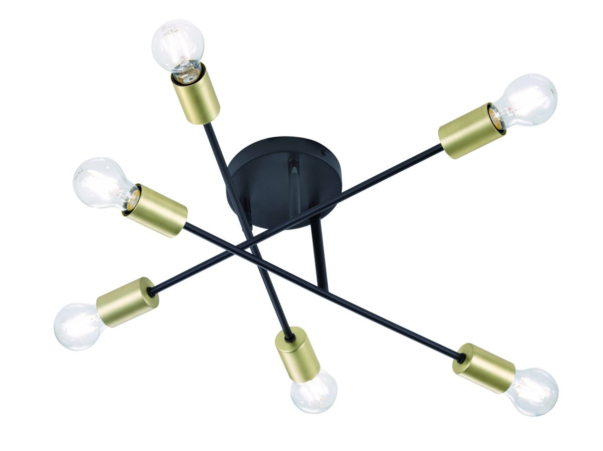 Zoom bilde av Cross Ø56 Svart plafond Fra Trio Lighting - 