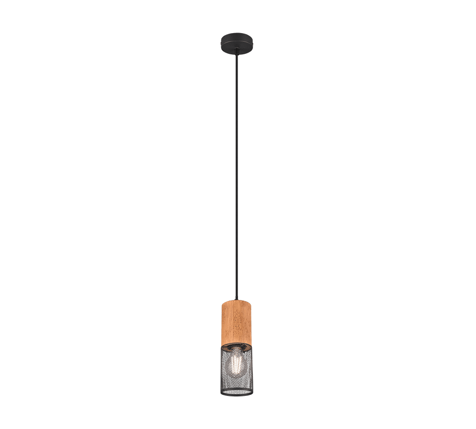 Tosh 24cm Svart Taklampe Fra Trio Lighting - 