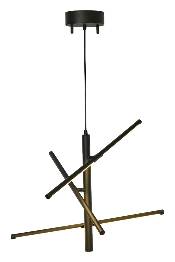 Stecco Ø60 Svart Taklampe Fra Aneta Lighting - Armene kan vinkles i flere retninger, noe som skaper god lysspredning.