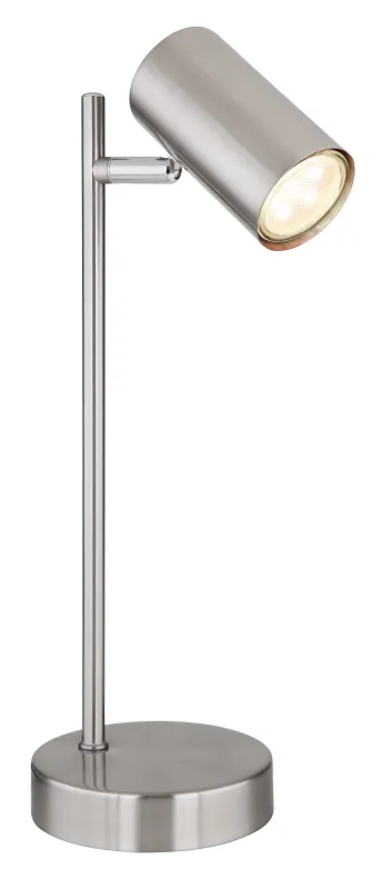 Robby 35cm Matt nikkel skrivebordslampe Fra Globo Lighting - Robby &auml;r en praktisk skrivbordslampa som blir ett stilfullt tillskott till ditt hem.